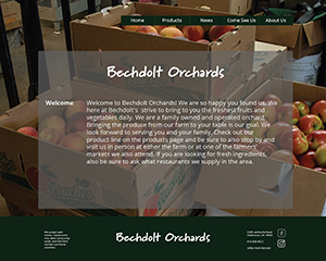 Bechdolt Orchards web concept